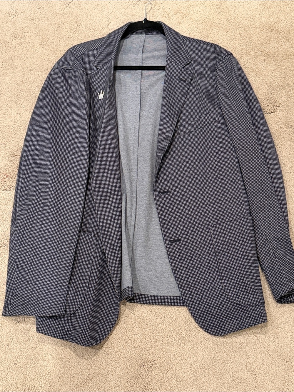 Men's grey Micro-Check Blazer
